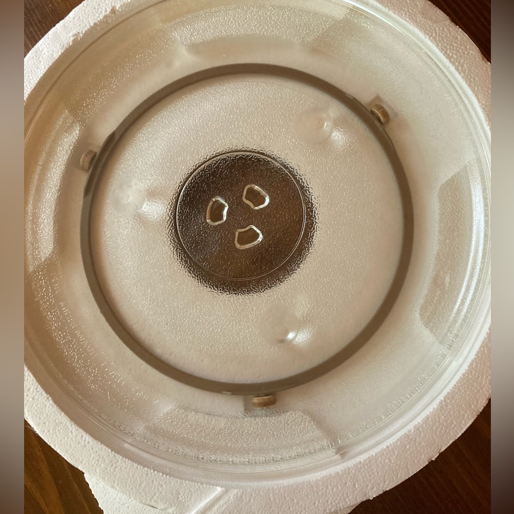 Microwave glass turn table with plastic ring New